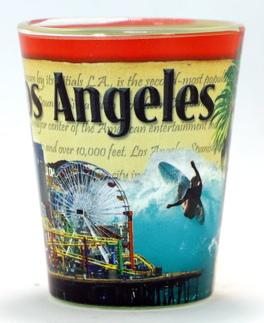 Los Angeles California Stamp Design Shot Glass