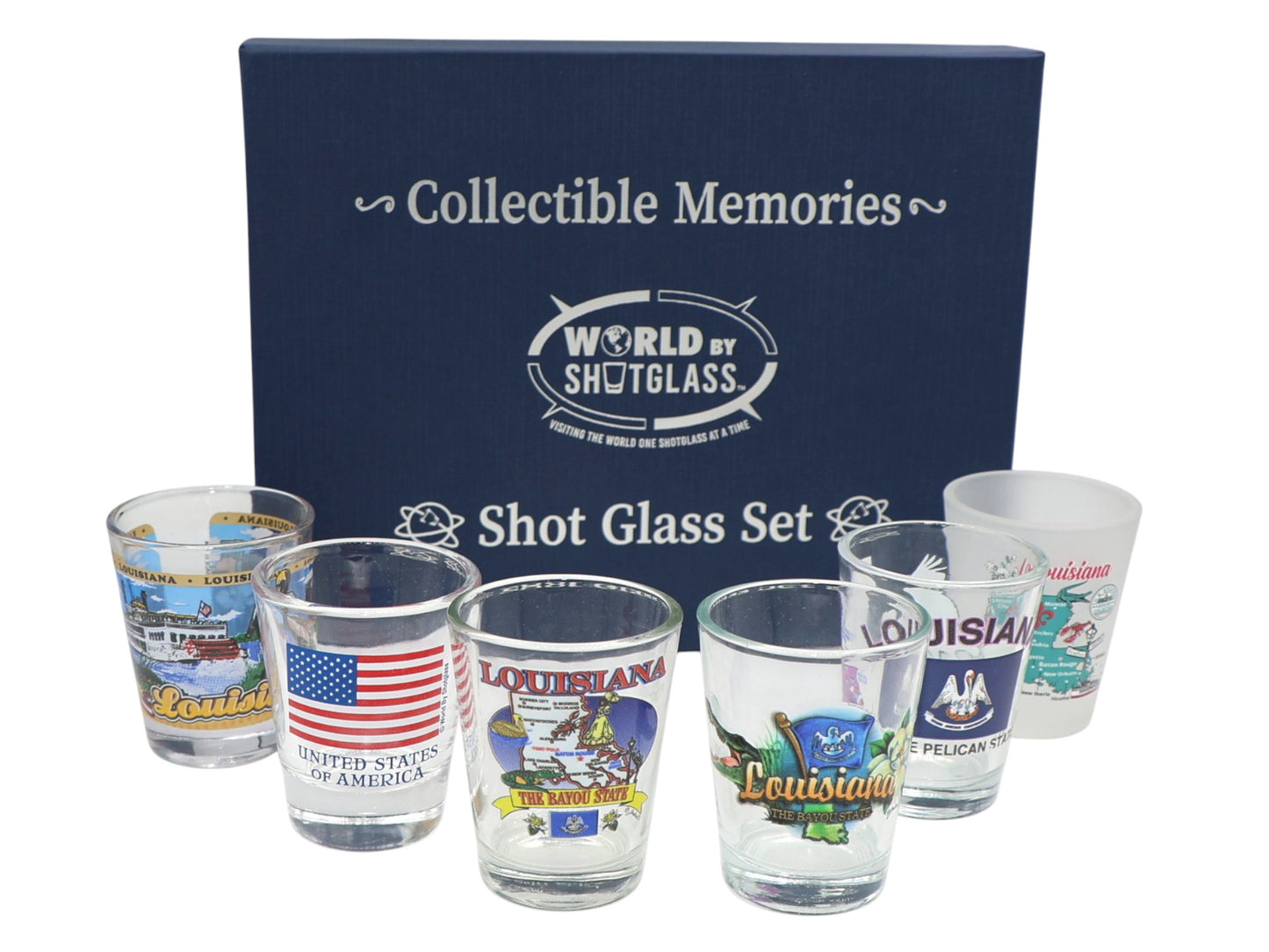 Louisiana United States USA Souvenir Boxed Shot Glass Set (Set of 6)