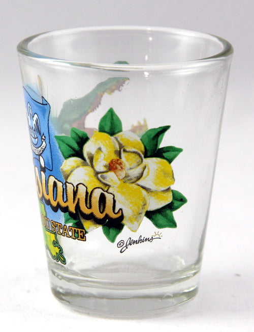 Louisiana Bayou State Elements Shot Glass