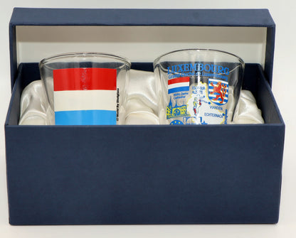 Luxembourg Souvenir Boxed Shot Glass Set (Set of 2)