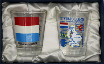 Luxembourg Souvenir Boxed Shot Glass Set (Set of 2)