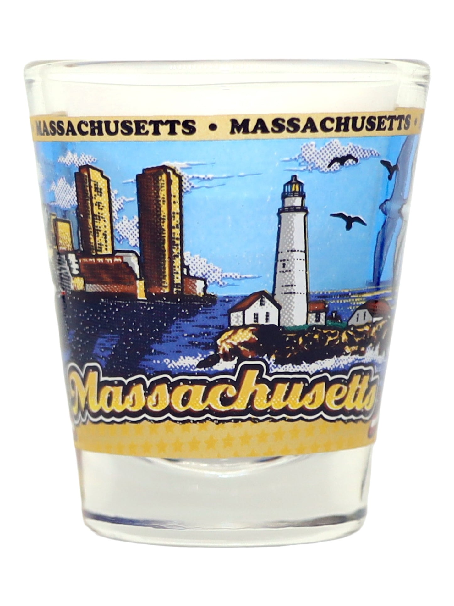 Massachusetts State Wraparound Shot Glass
