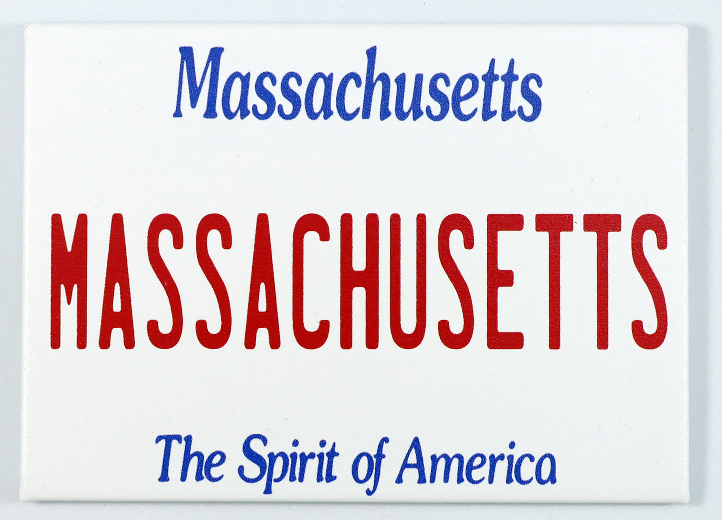 Massachusetts License Plate Fridge Collector's Souvenir Magnet 2.5" X 3.5"