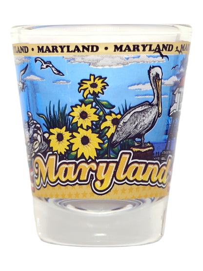 Maryland United States USA Souvenir Boxed Shot Glass Set (Set of 6)