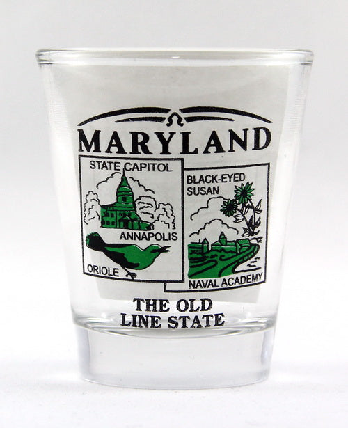 Maryland State Scenery Green New Shot Glass