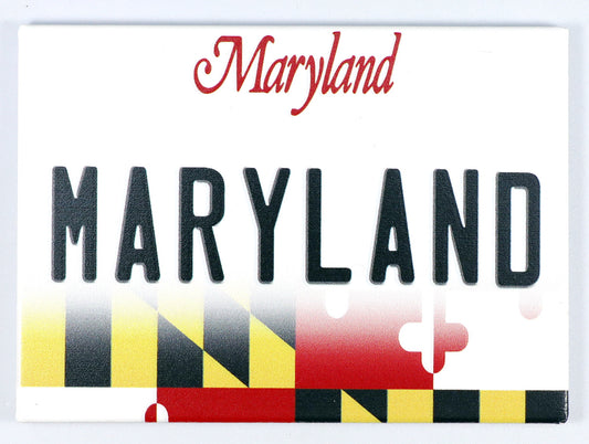 Maryland License Plate Fridge Collector's Souvenir Magnet 2.5" X 3.5"