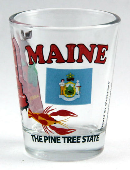 Maine United States USA Souvenir Boxed Shot Glass Set (Set of 6)