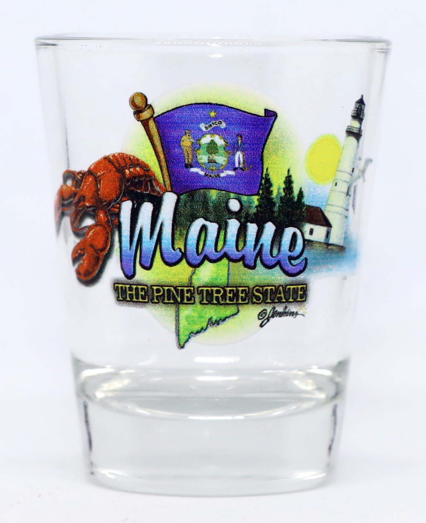 Maine United States USA Souvenir Boxed Shot Glass Set (Set of 6)
