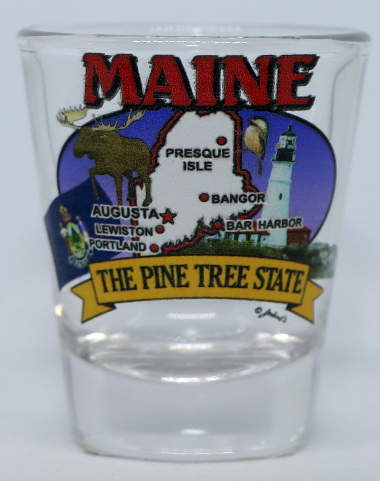 Maine United States USA Souvenir Boxed Shot Glass Set (Set of 6)