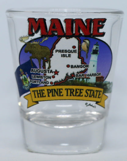 Maine United States USA Souvenir Boxed Shot Glass Set (Set of 6)