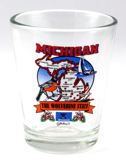 Michigan United States USA Souvenir Boxed Shot Glass Set (Set of 6)