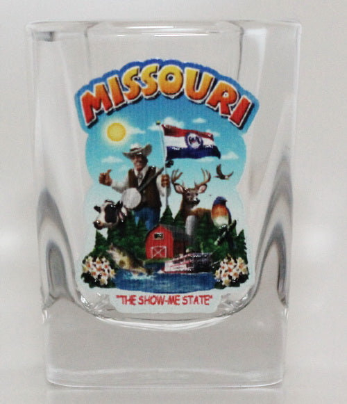 Missouri State Montage Square Shot Glass