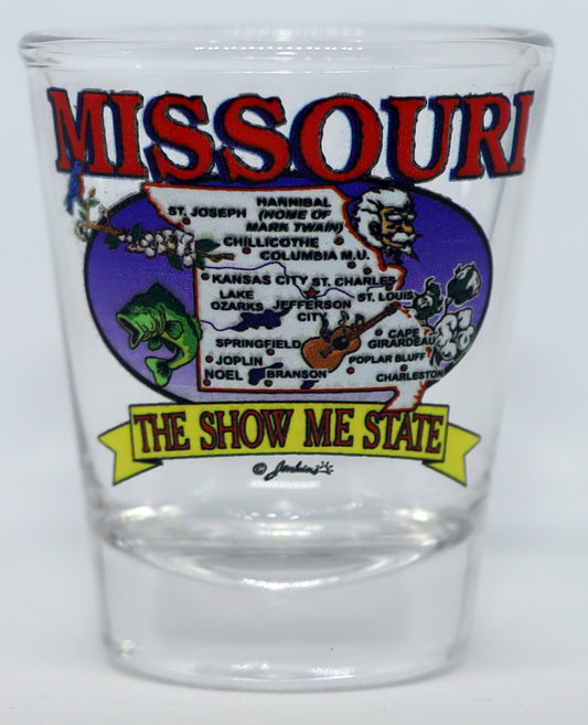 Missouri State Elements Map Shot Glass