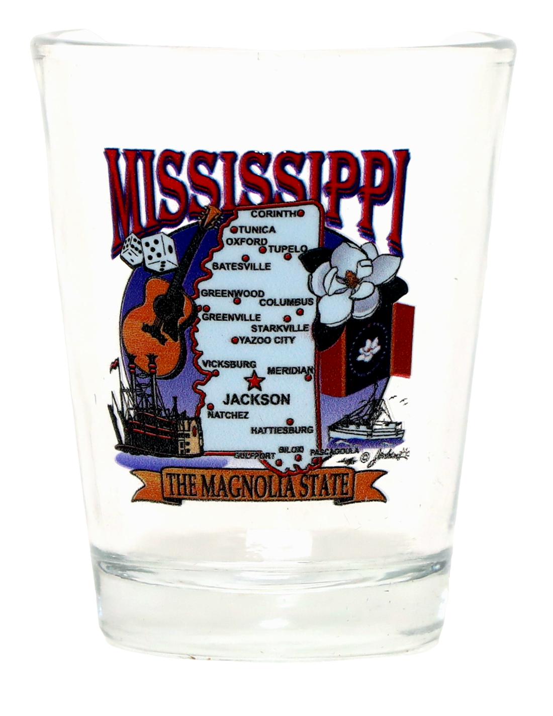 Mississippi United States USA Souvenir Boxed Shot Glass Set (Set of 6)