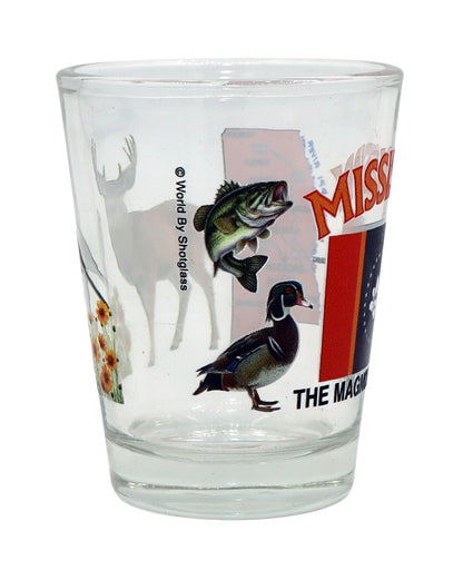 Mississippi All-American Collection Magnolia Flag Shot Glass