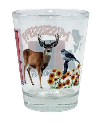 Mississippi All-American Collection Magnolia Flag Shot Glass