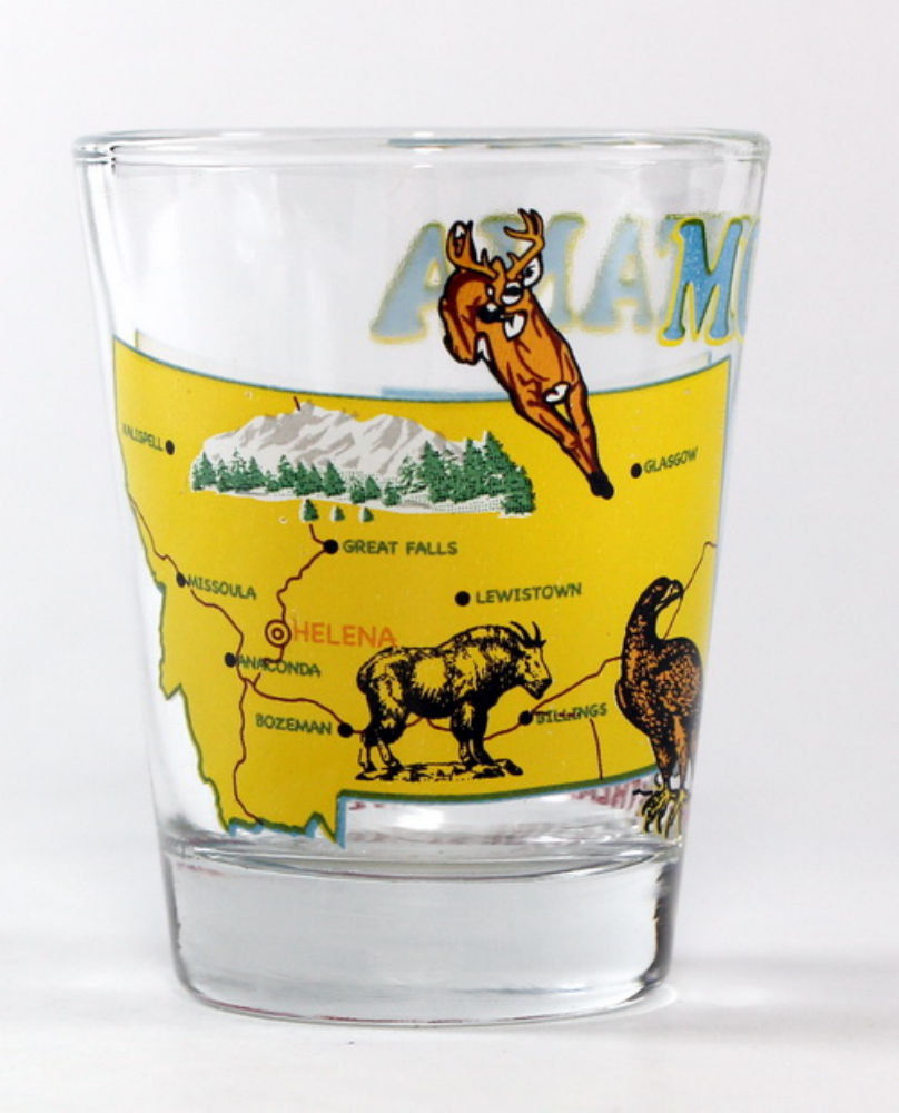 Montana The Treasure State All-American Collection Shot Glass