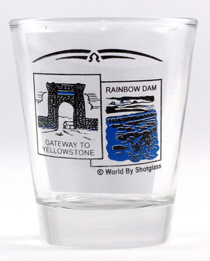 Montana State Scenery Blue New Shot Glass