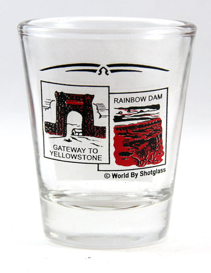 Montana State Scenery Red New Shot Glass