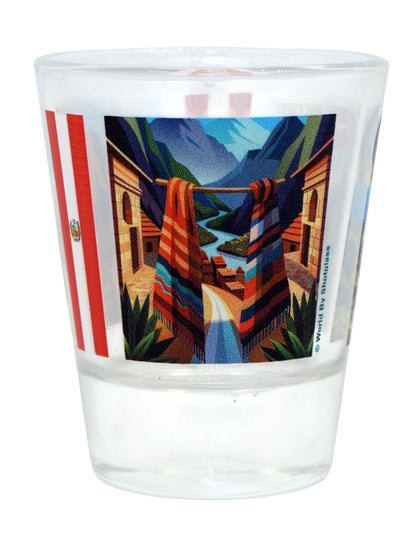 Machu Picchu Peru Wonders of the World Collection Shot Glass