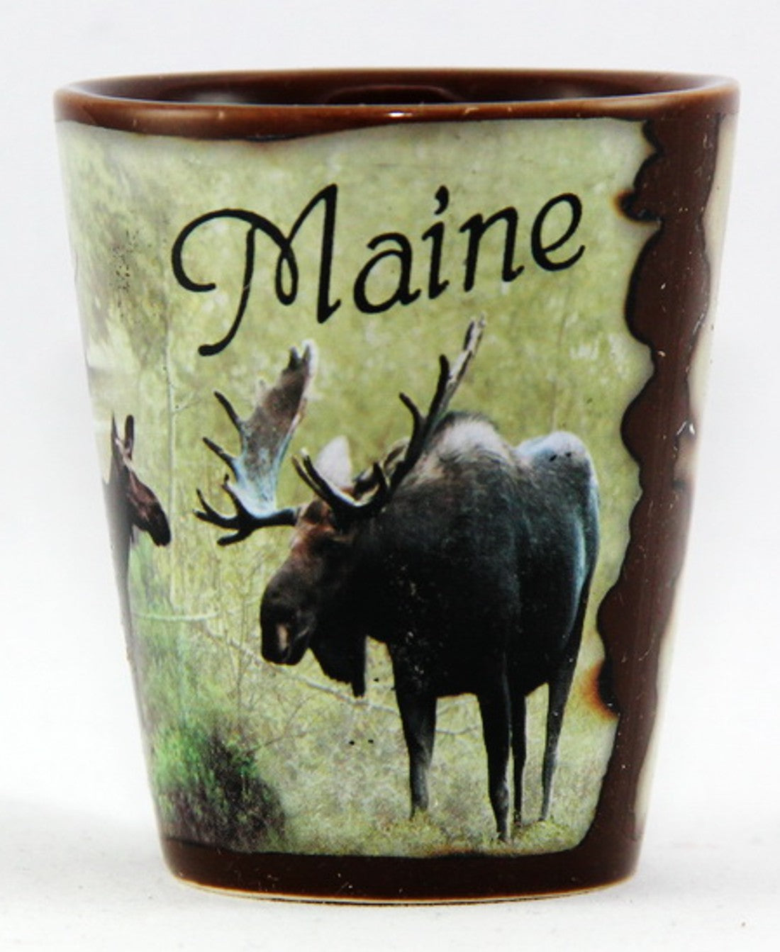 Maine Full Wrap Moose Shot Glass