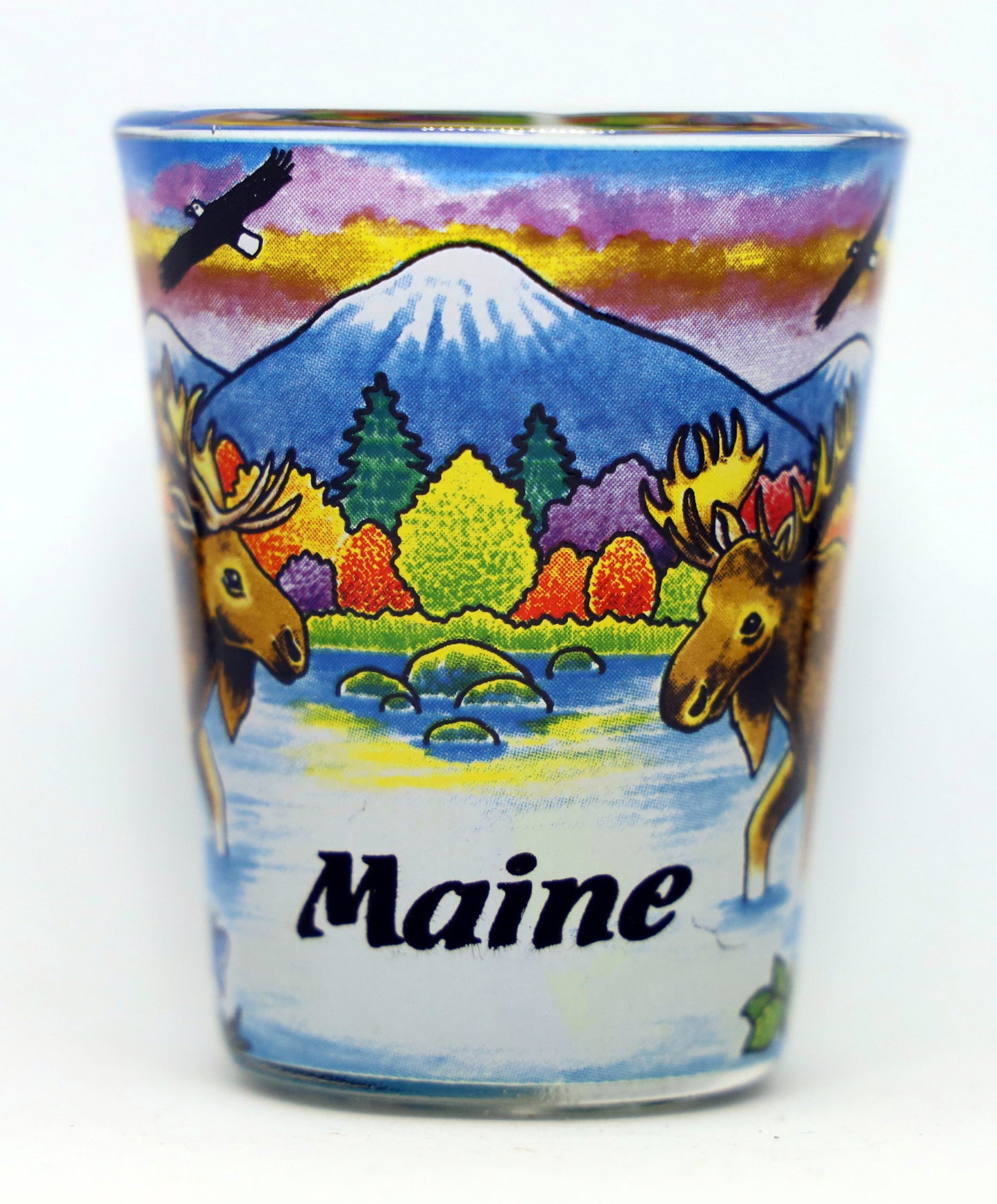 Maine Moose In & Out Collectible shot glass