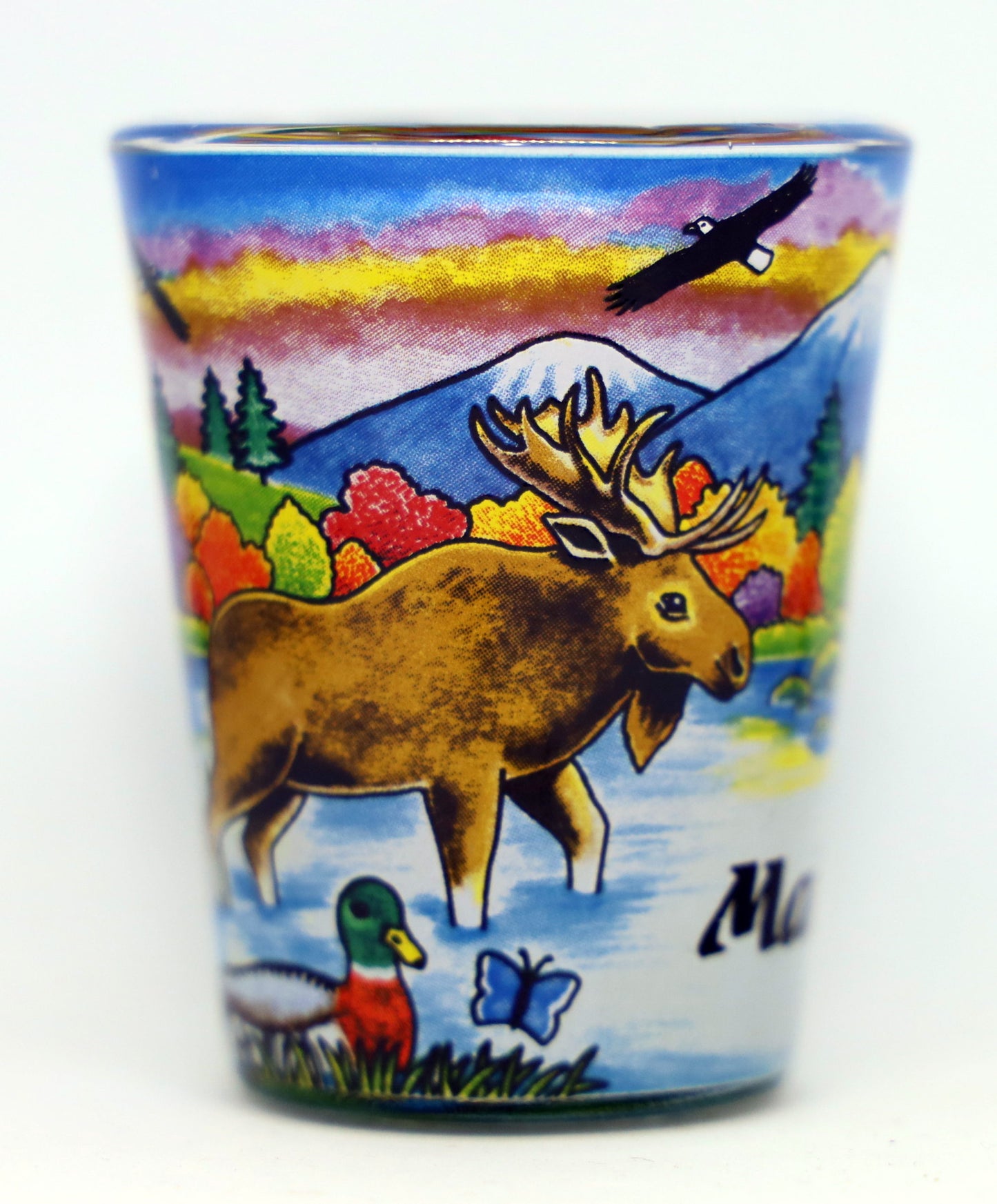 Maine Moose In & Out Collectible shot glass