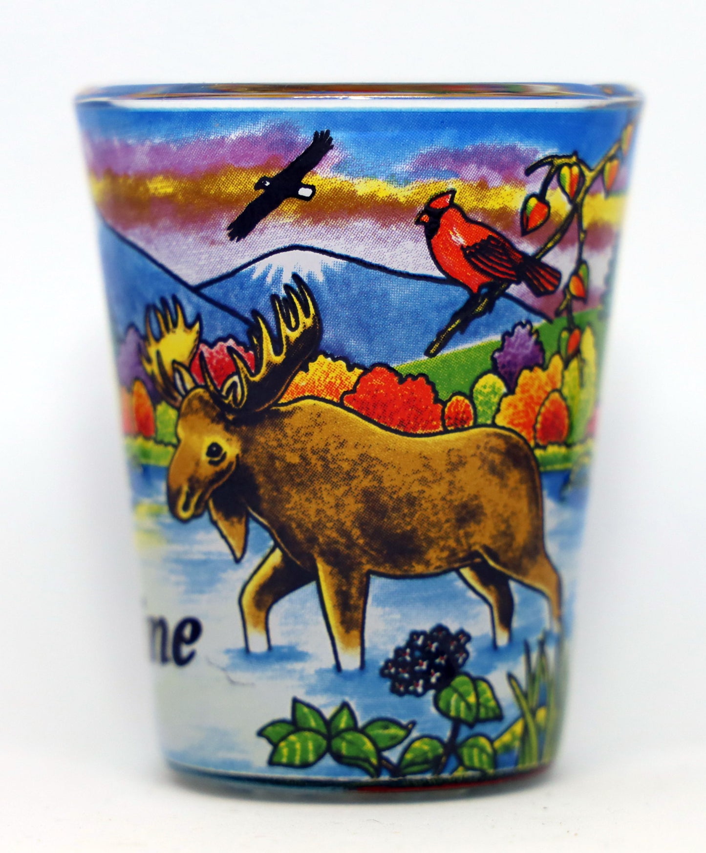 Maine Moose In & Out Collectible shot glass