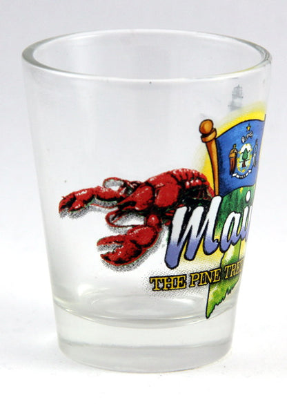 Maine Pine Tree State Elements Shot Glass
