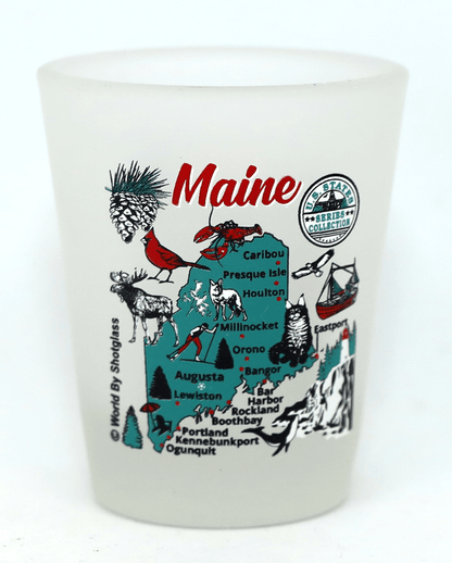 Maine United States USA Souvenir Boxed Shot Glass Set (Set of 6)