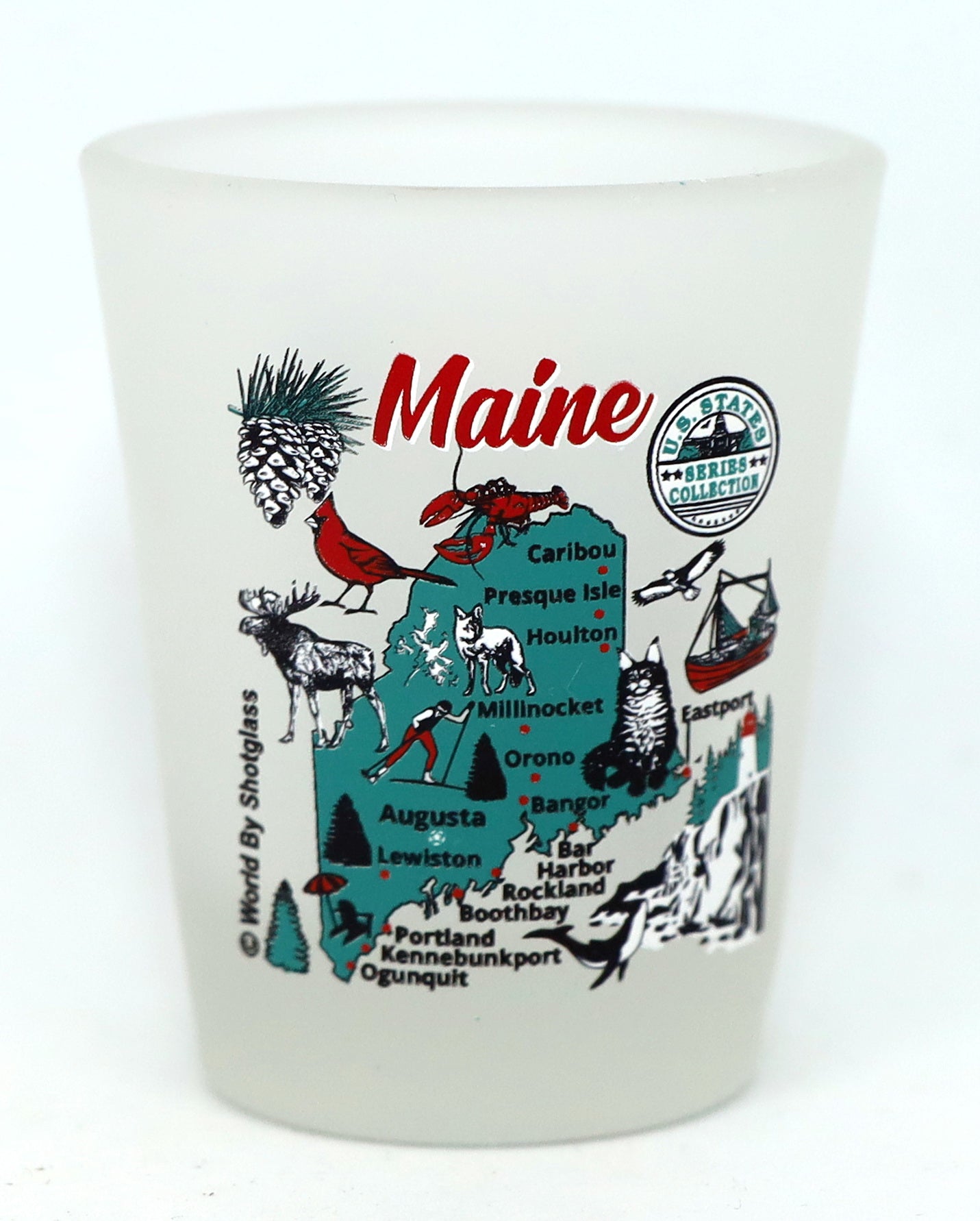 United States USA New England States Souvenir Boxed Shot Glass Set (Set of 6)