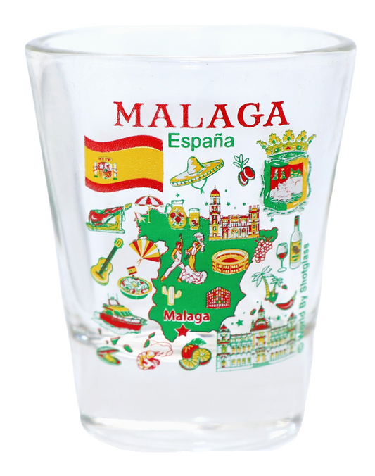 Malaga Spain Great Spanish Cities Collection Shot Glass