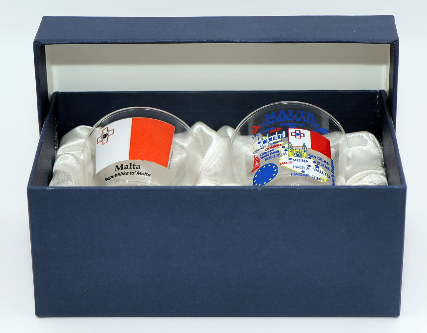 Malta Souvenir Boxed Shot Glass Set (Set of 2)