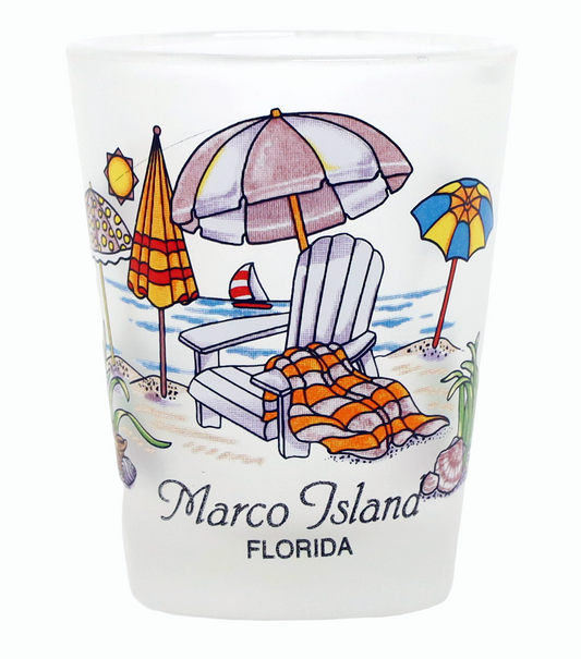 Marco Island Florida Beach Chair Shot Glass