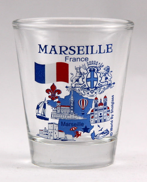 France Souvenir Boxed Shot Glass Set (Set of 6)