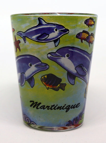 Martinique Dolphins In-and-Out Shot Glass