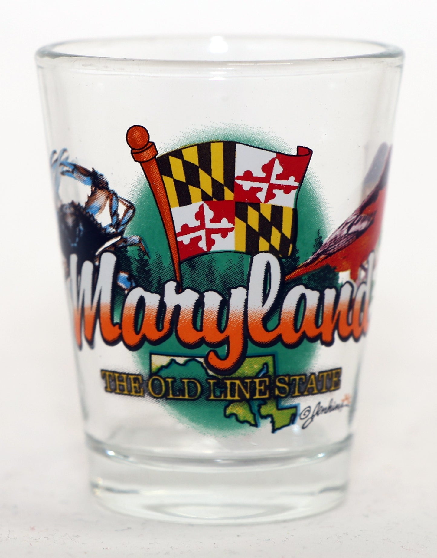 Maryland Old Line State Elements Shot Glass