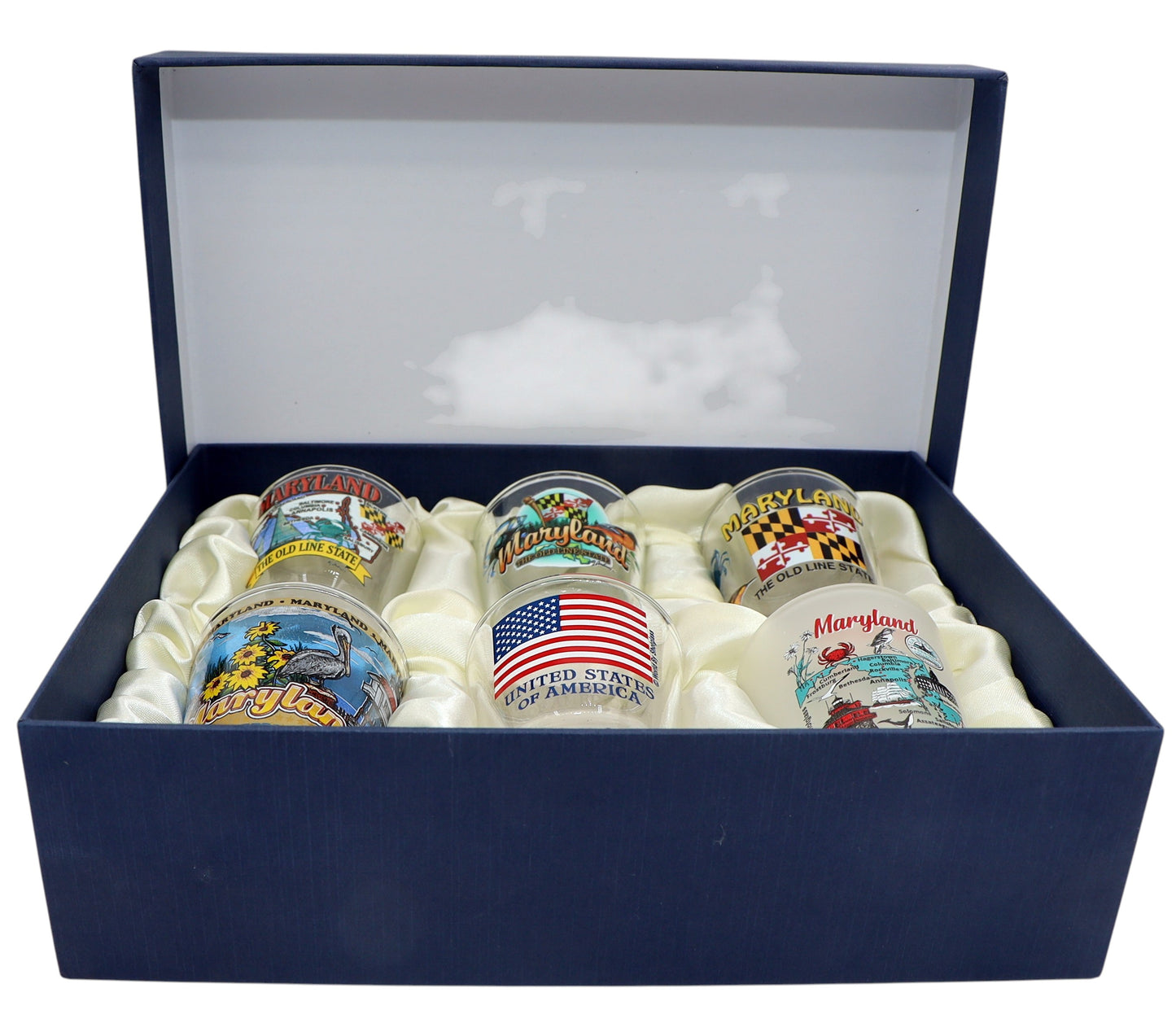 Maryland United States USA Souvenir Boxed Shot Glass Set (Set of 6)