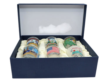 Massachusetts United States USA Souvenir Boxed Shot Glass Set (Set of 6)