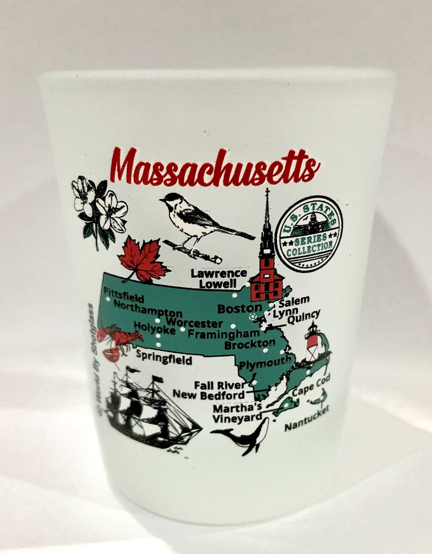 United States USA New England States Souvenir Boxed Shot Glass Set (Set of 6)