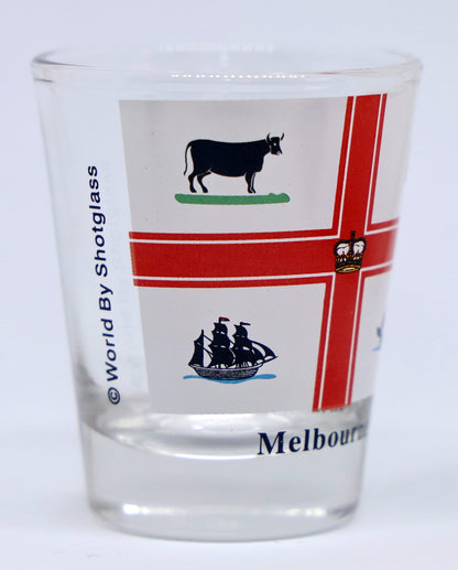 Melbourne Australia Coat Of Arms Shot Glass