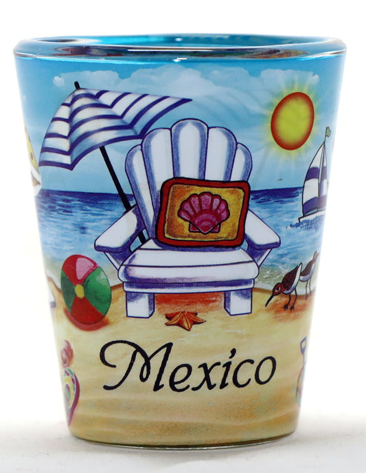 Mexico Beach Chair Shot Glass