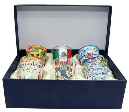 Mexico Souvenir Boxed Shot Glass Set (Set of 6)