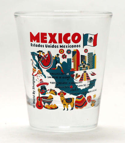 Mexico Souvenir Boxed Shot Glass Set (Set of 6)