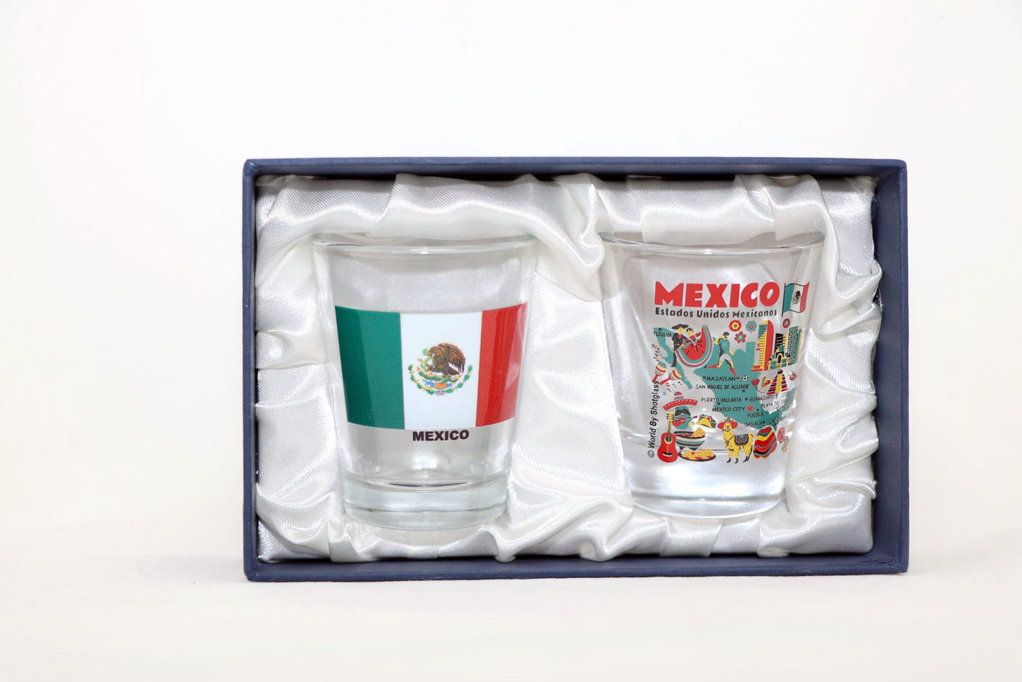 Mexico Souvenir Boxed Shot Glass Set (Set of 2)