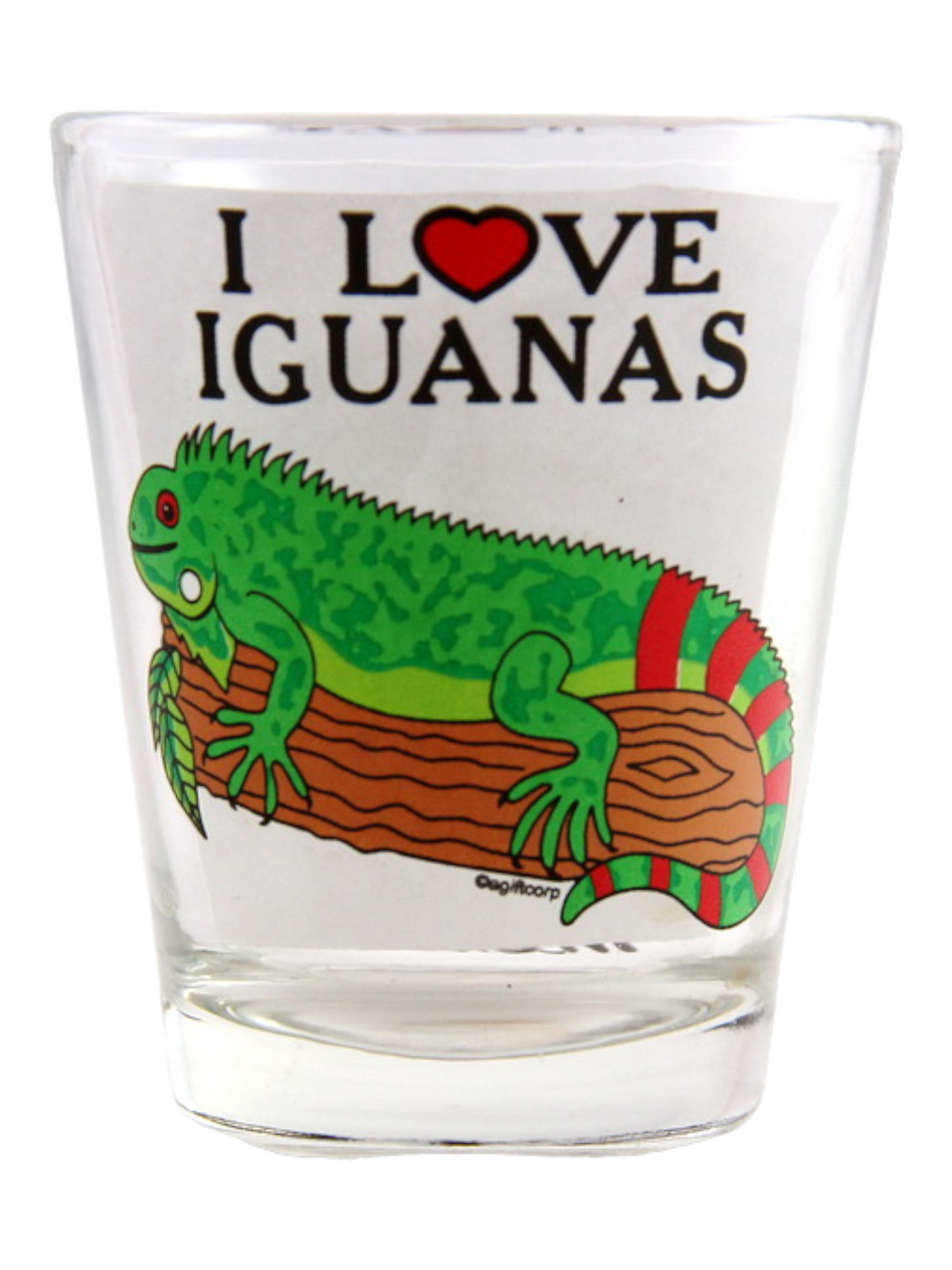 Mexico I Love Iguanas Shot Glass