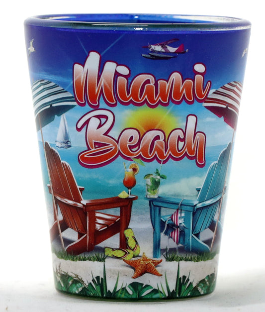 Miami Beach Florida Chairs In and Out Shot glass