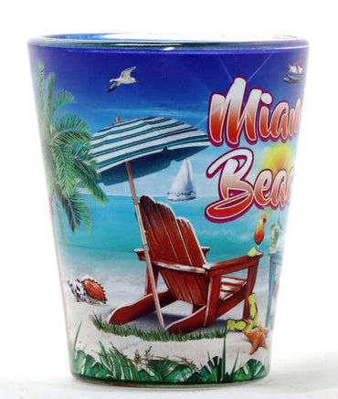 Miami Beach Florida Chairs In and Out Shot glass