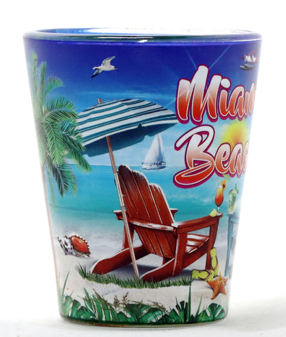 Miami Beach Florida Chairs In and Out Shot glass