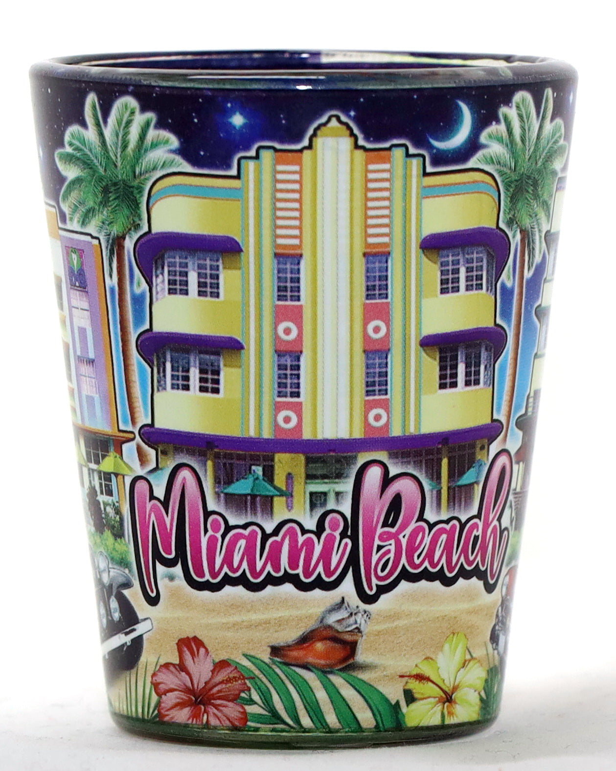 Miami Beach Florida Hotels Night In and Out Shot glass